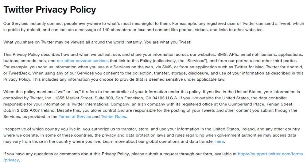 disclaimer and privacy policy