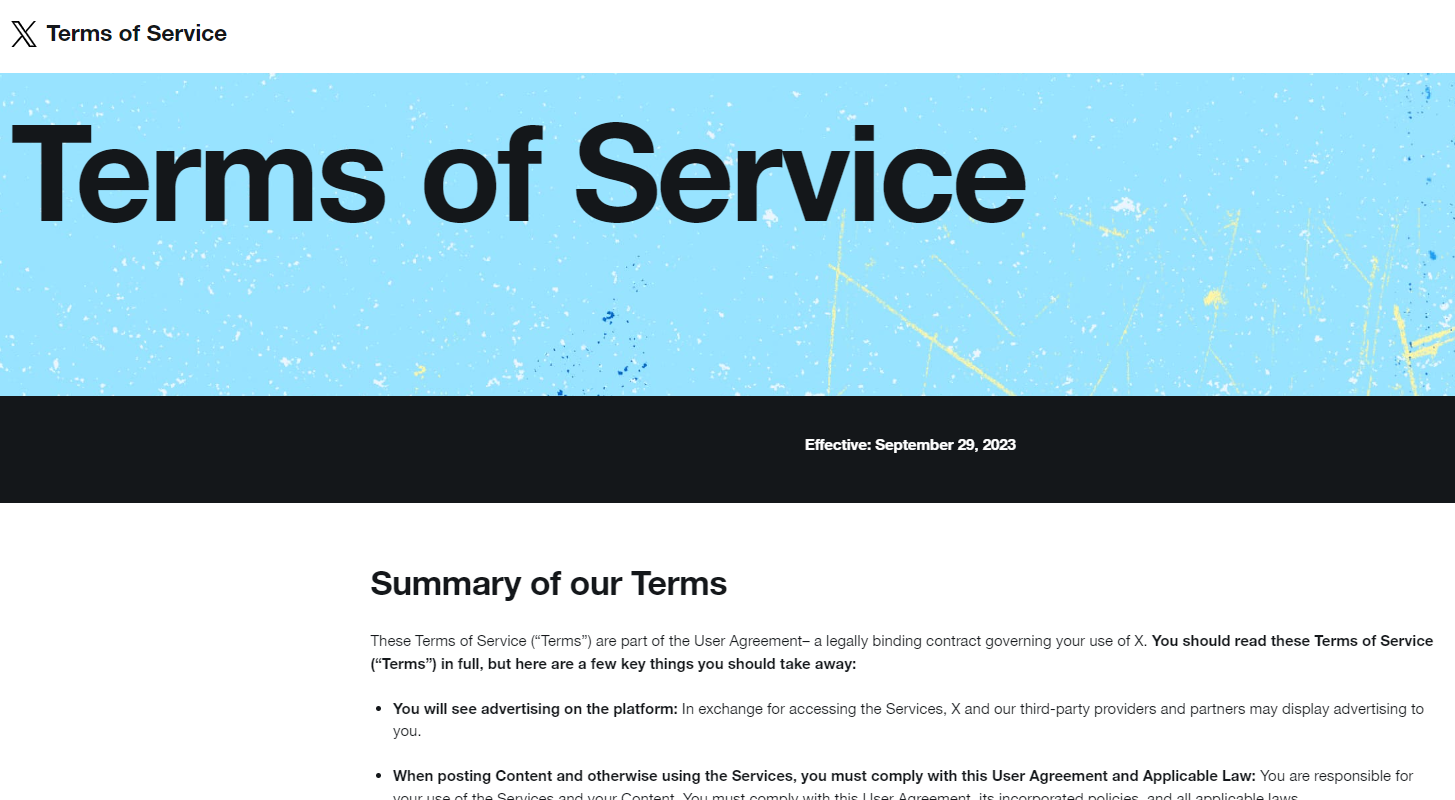 Terms of service