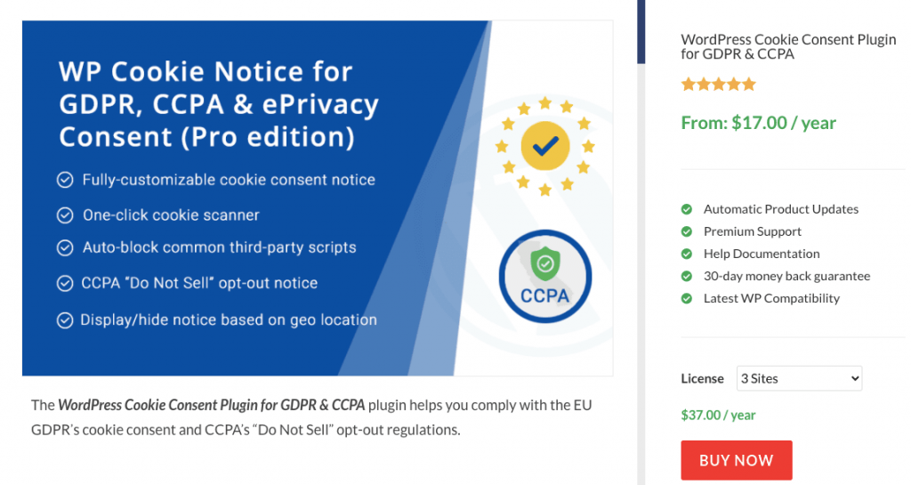 WP Cookie Consent Plugin