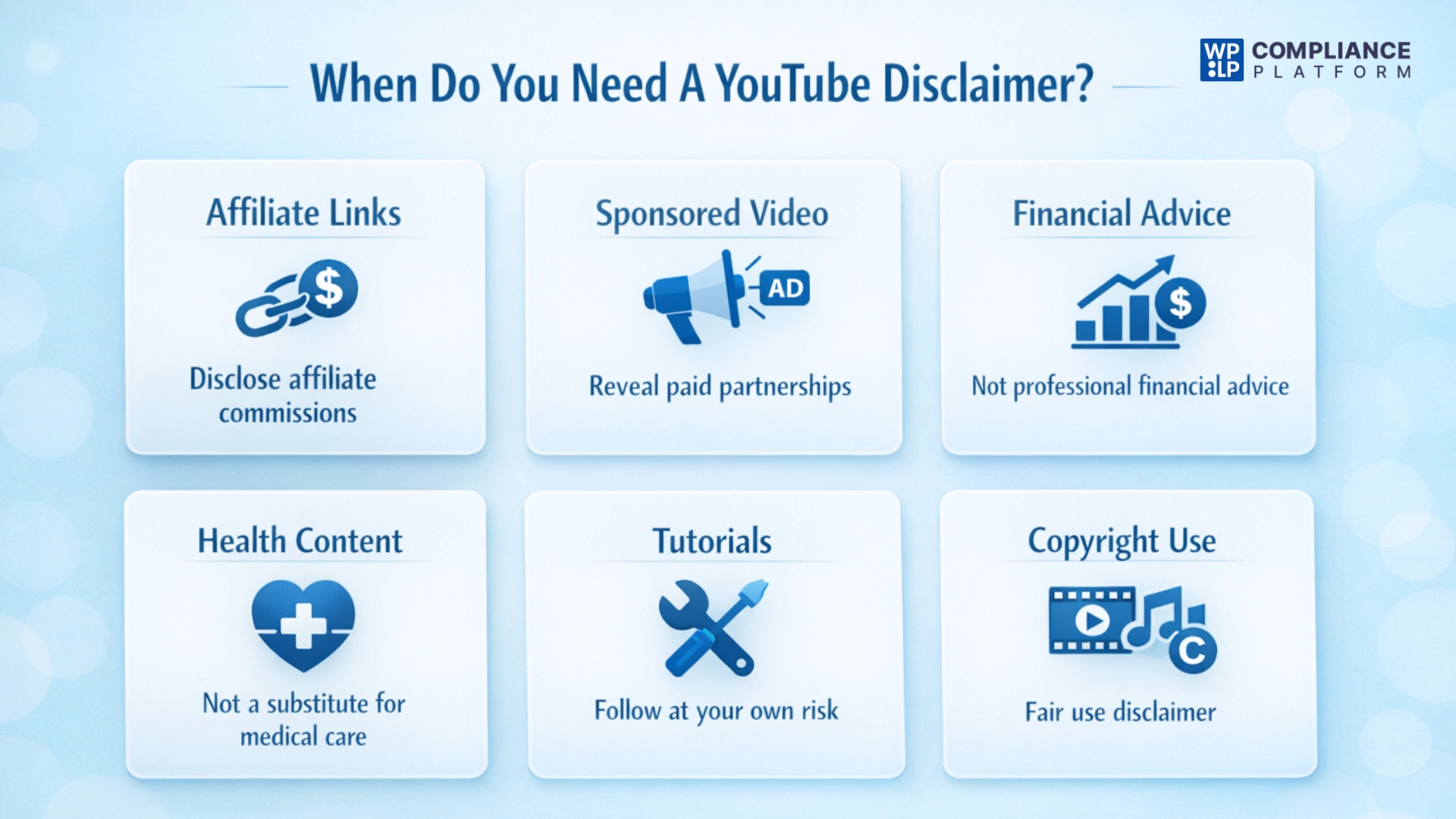When do you need a youtube disclaimer