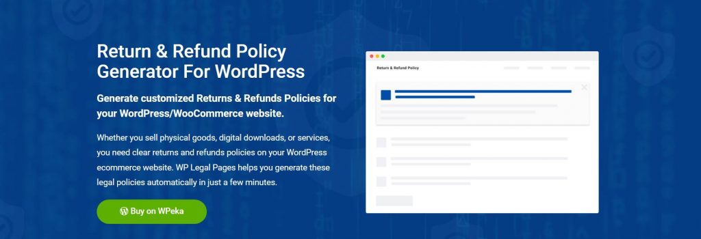 Return & Refund Policy Generator For WordPress - WPLegalPages