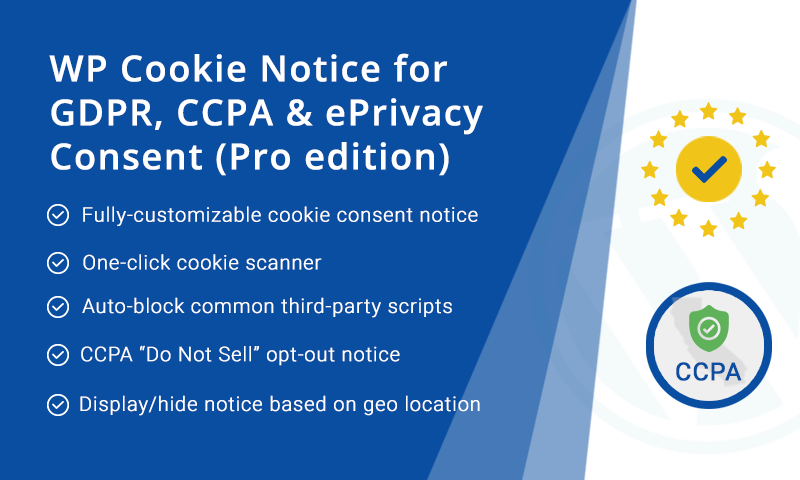 WordPress Cookie Consent Plugin for GDPR & CCPA
