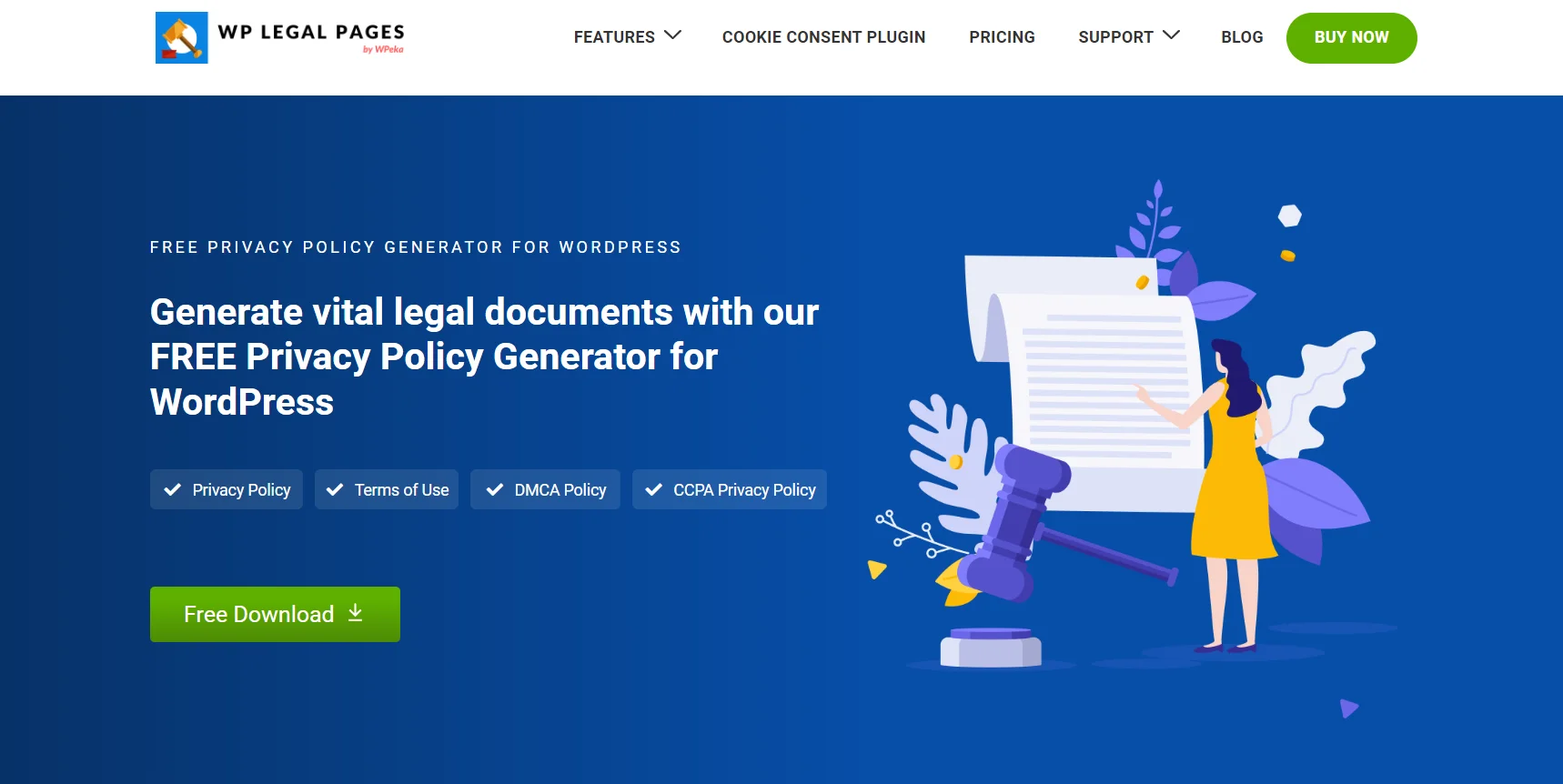 WP Legal Pages Plugin - eCommerce privacy policy
