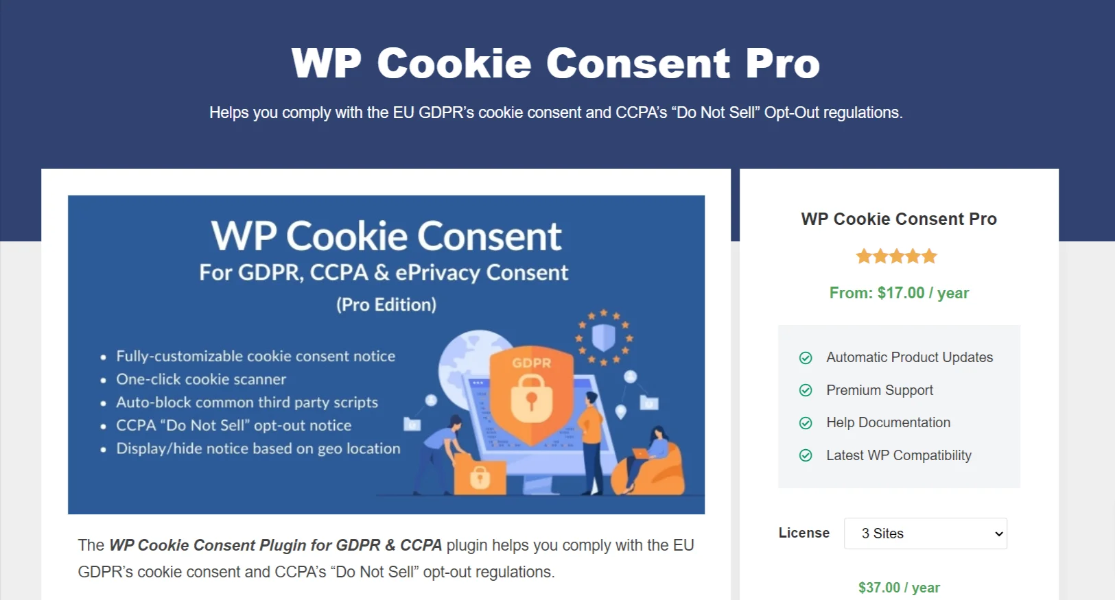 WP Cookie Consent plugin