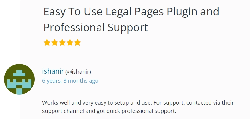 WP Legal Pages WordPress.org review 13
