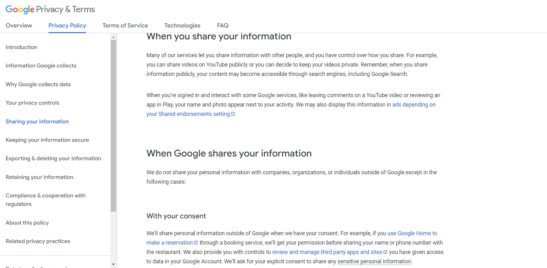 Google- privacy issue