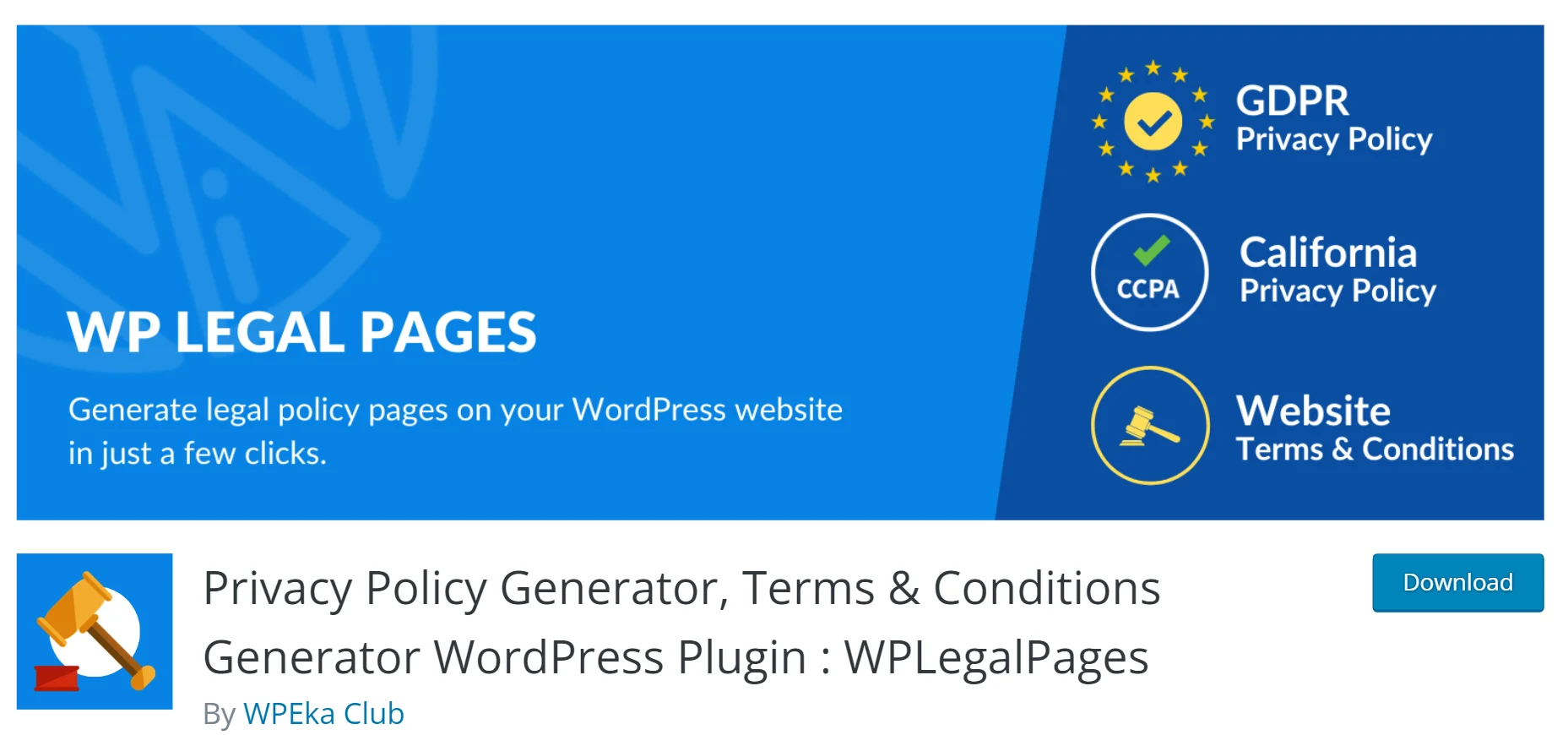 WP Legal Pages Plugin - Best Privacy Policy generator