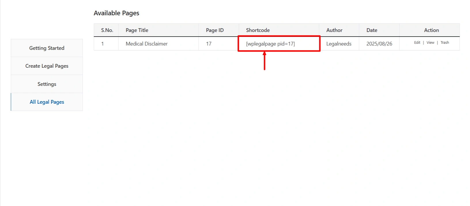 copy shortcode