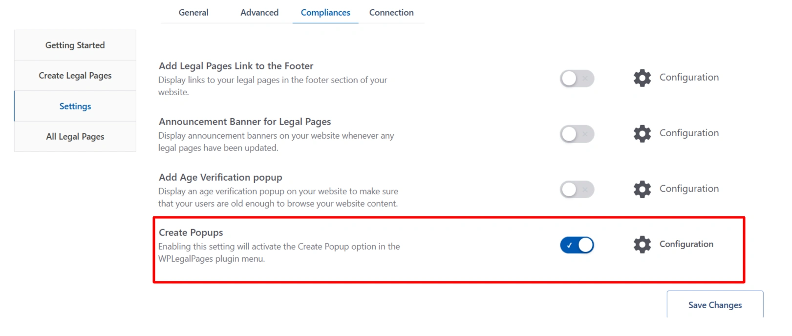create as popup