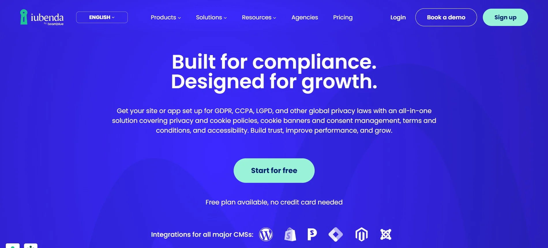 iubenda - Homepage