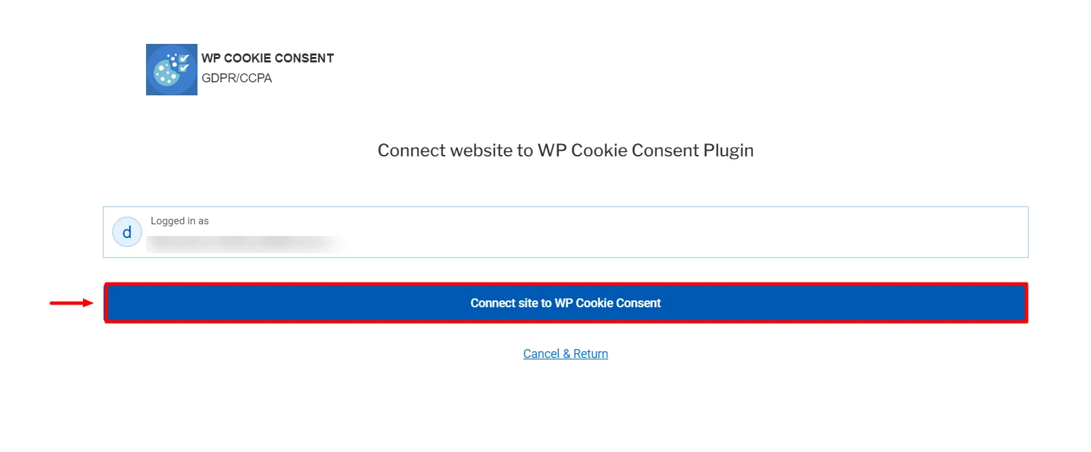 Connecting the site to Wp Cookie Consnet 