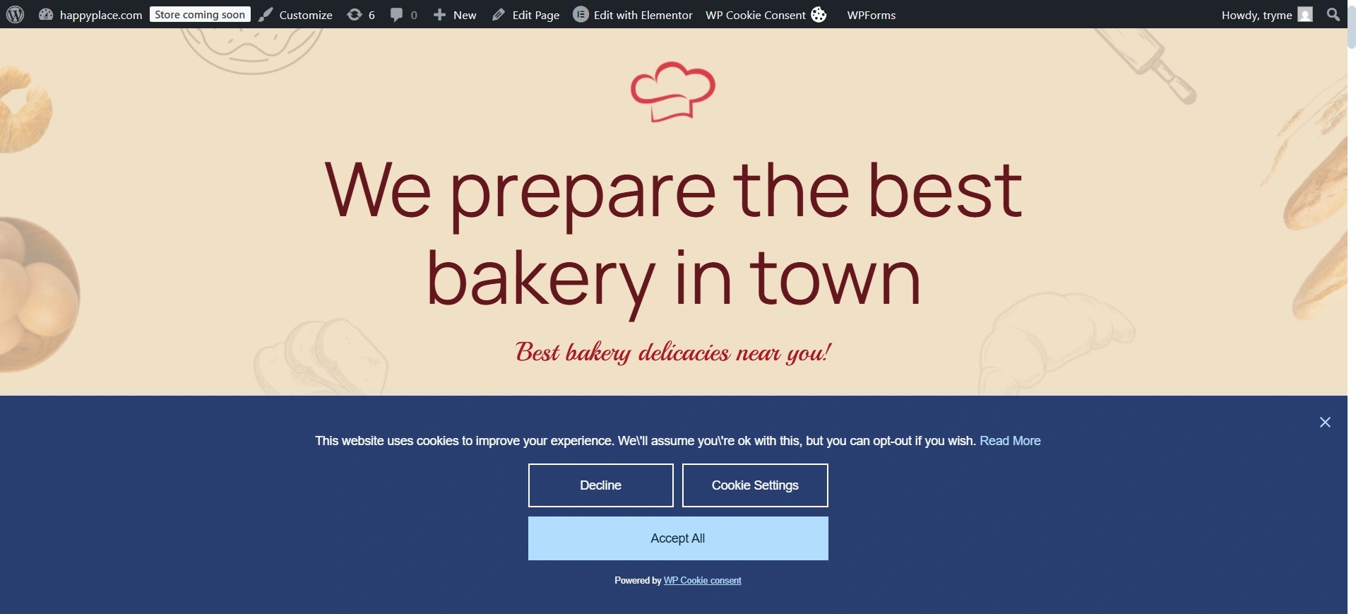 cookie banner