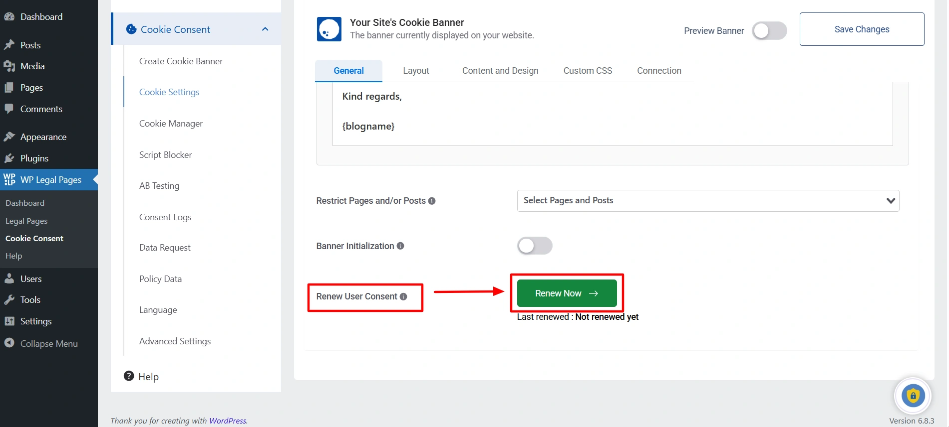 User consent renewed