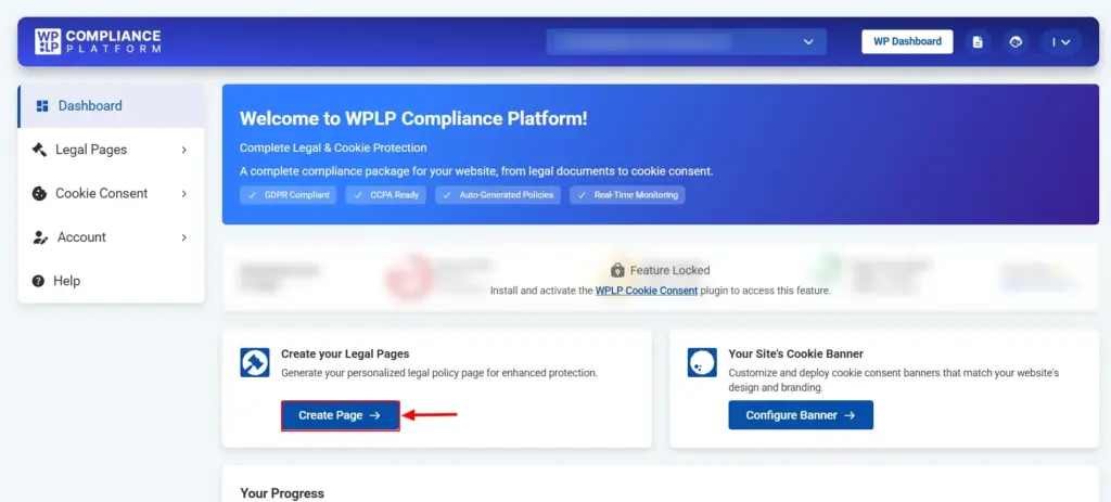 Click Create Page button