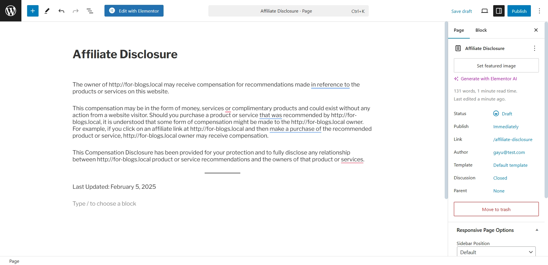 Click on publish button