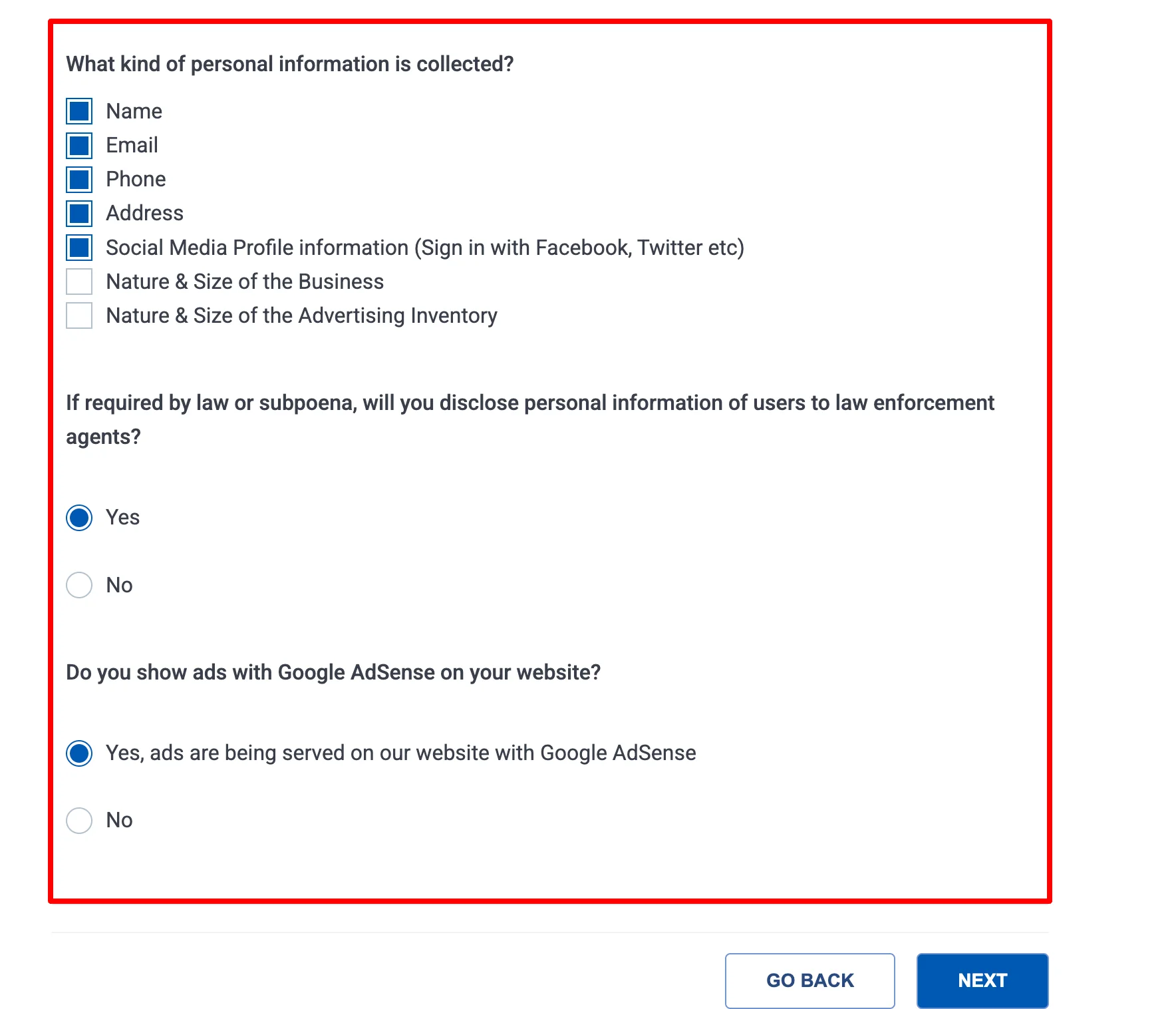 WP Legal Pages Privacy Policy Generator-NDPA