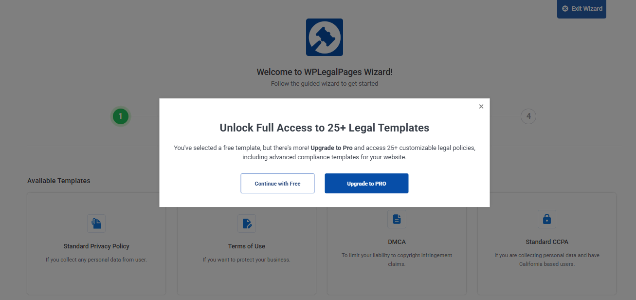 Click on continue with Free