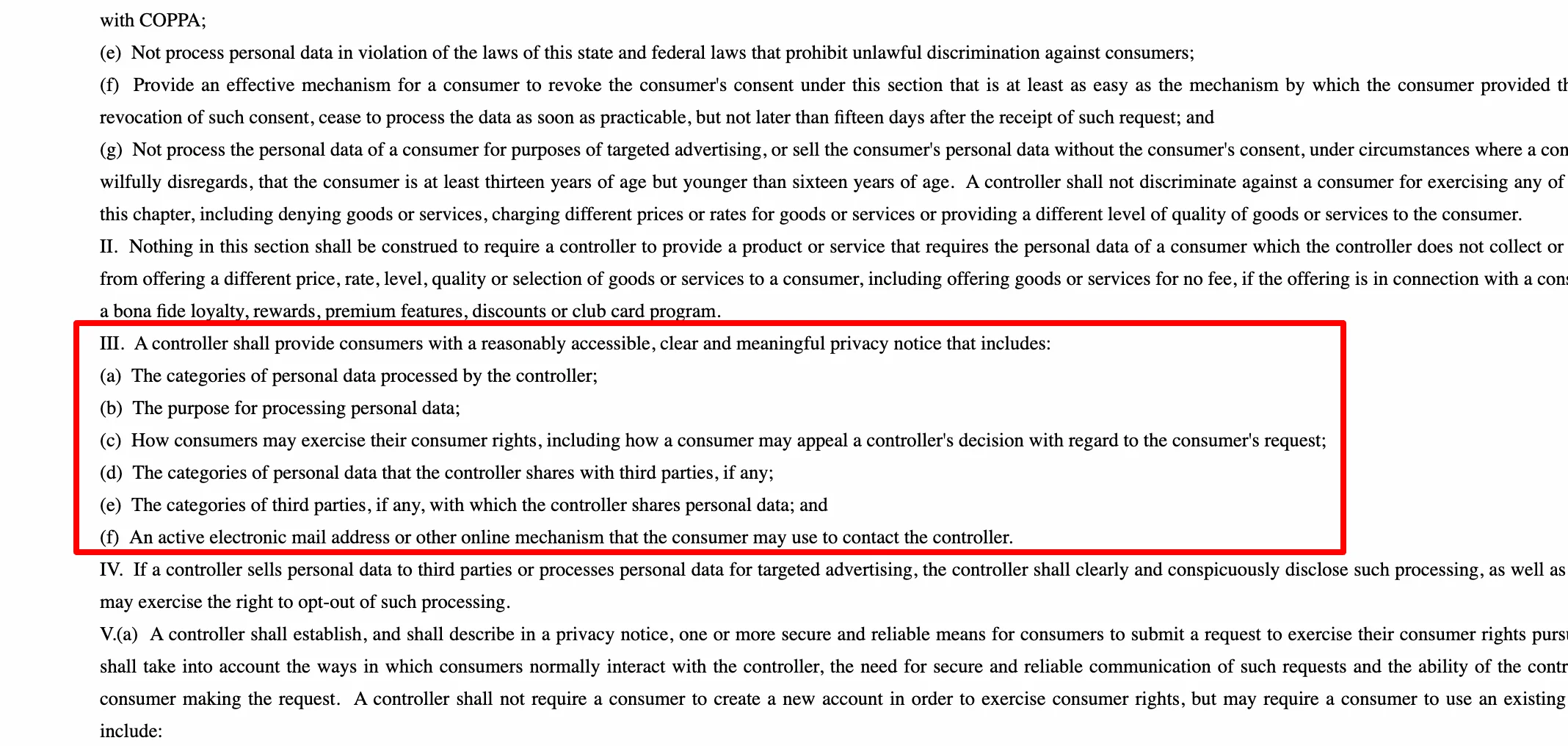 Section 507-H:6 of New Hampshire Privacy Law