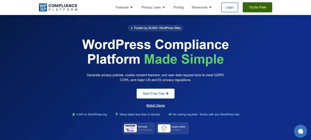 WPLP Compliance Platform - Homepage