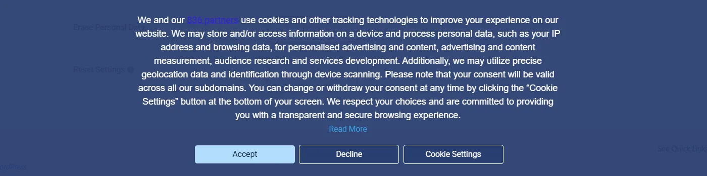 Cookie Banner