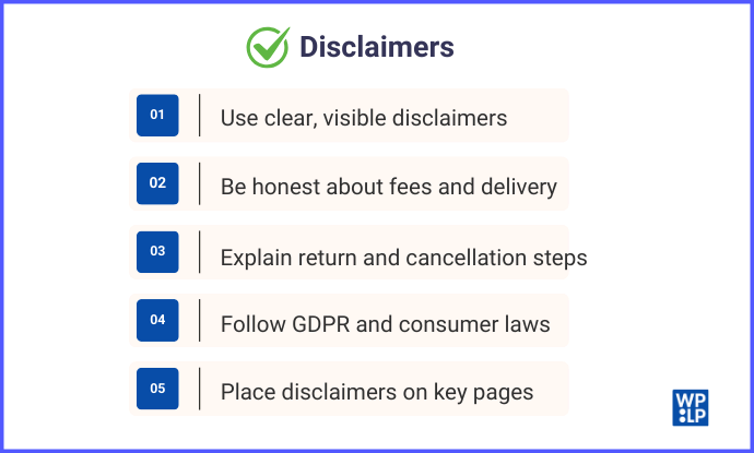  Disclaimers 
