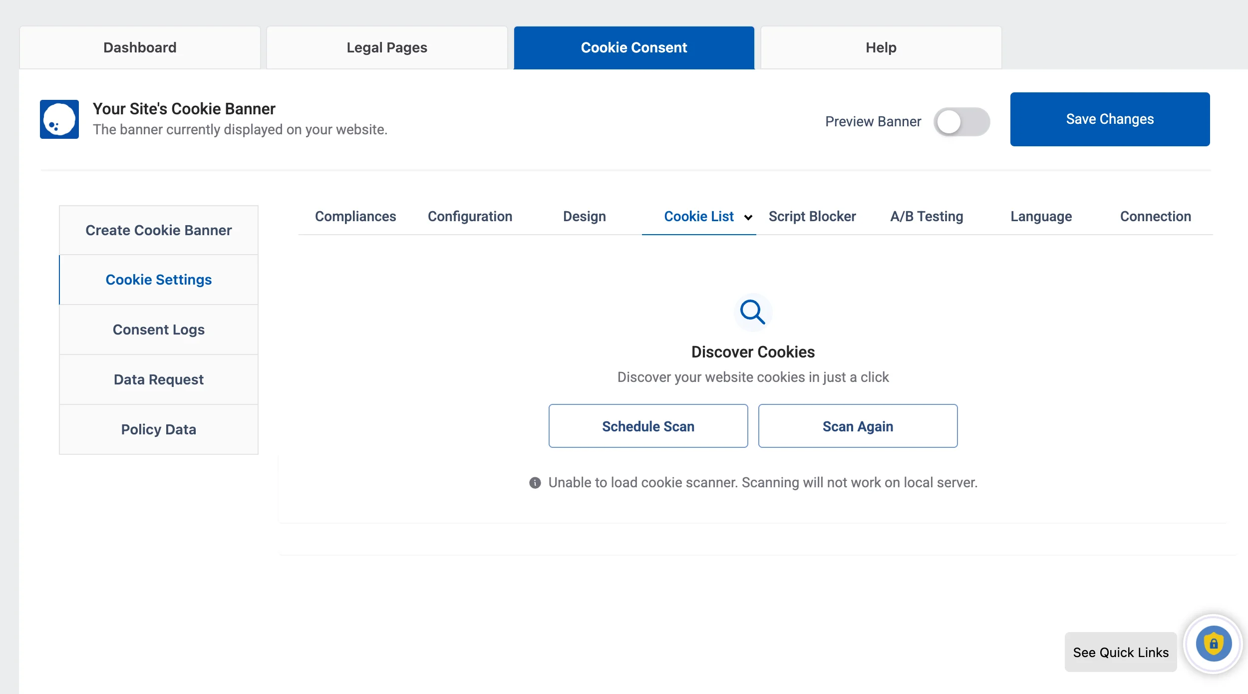 Cookie Scanning