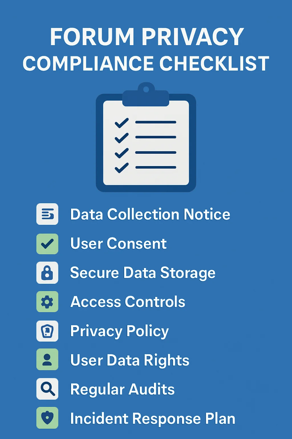 Forum privacy compliance