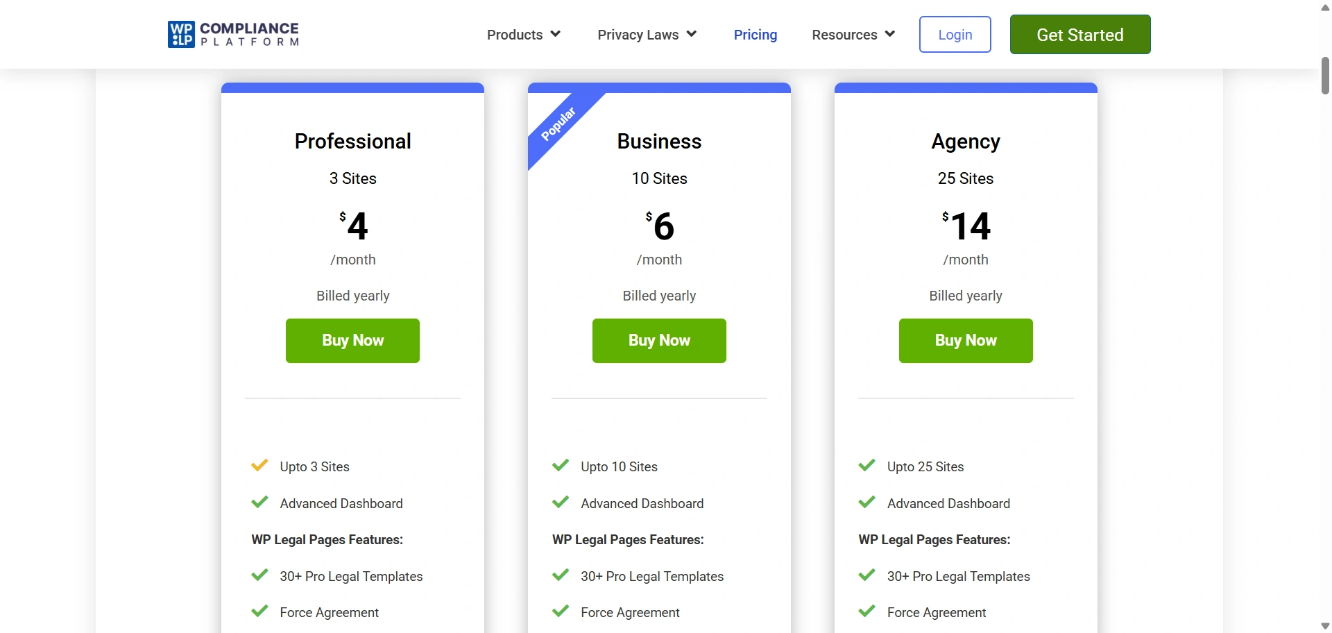 WPLP Compliance Platform Pricing