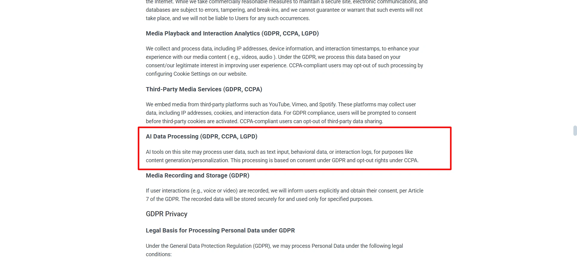Professional Privacy Policy Template