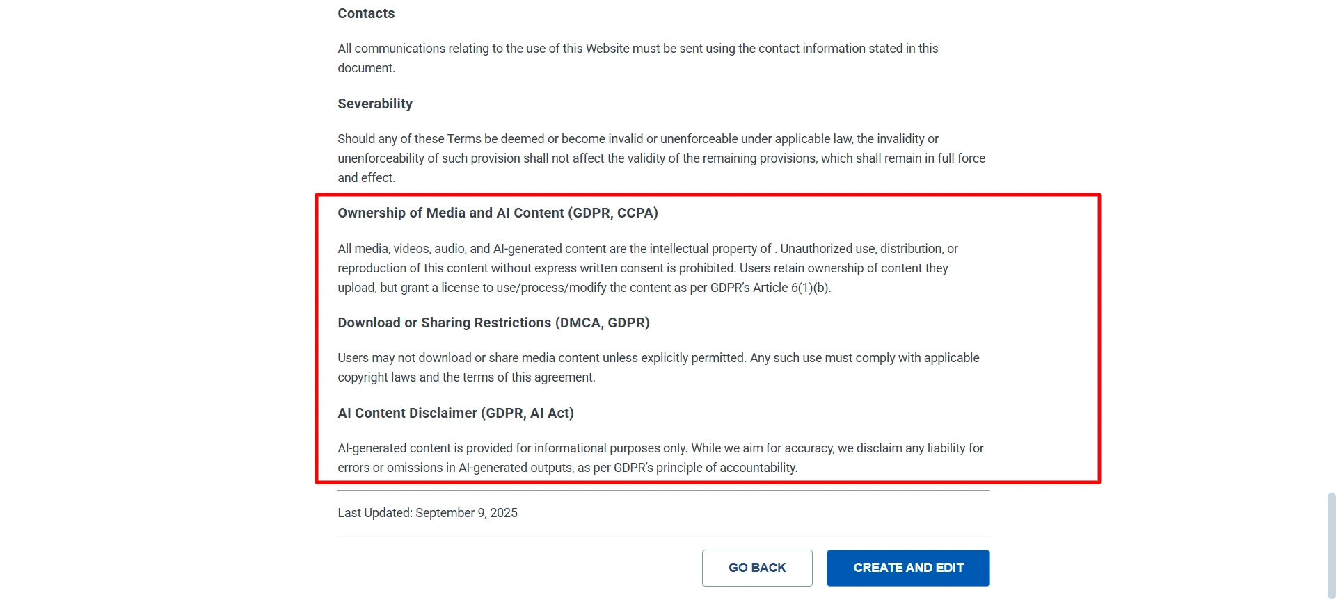 Terms and Conditions