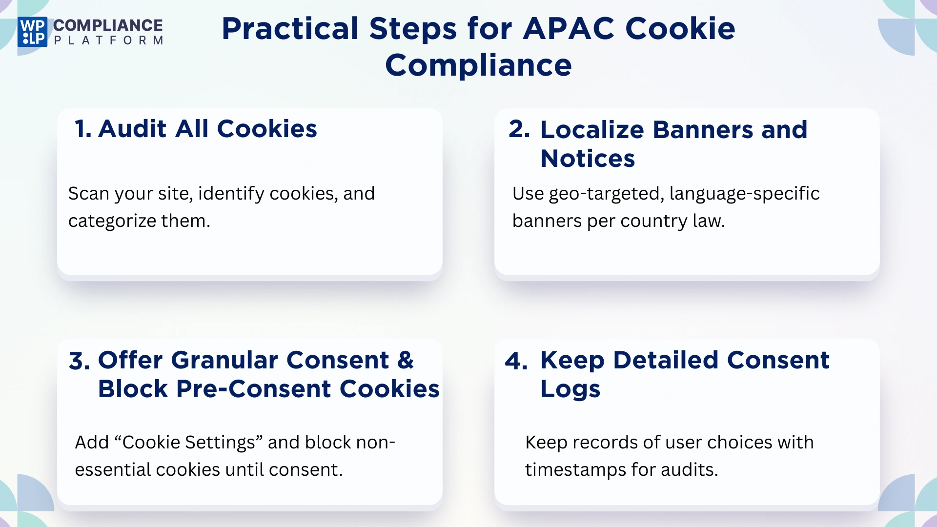 Practical Steps for Achieving Asia-Pacific Cookie Compliance