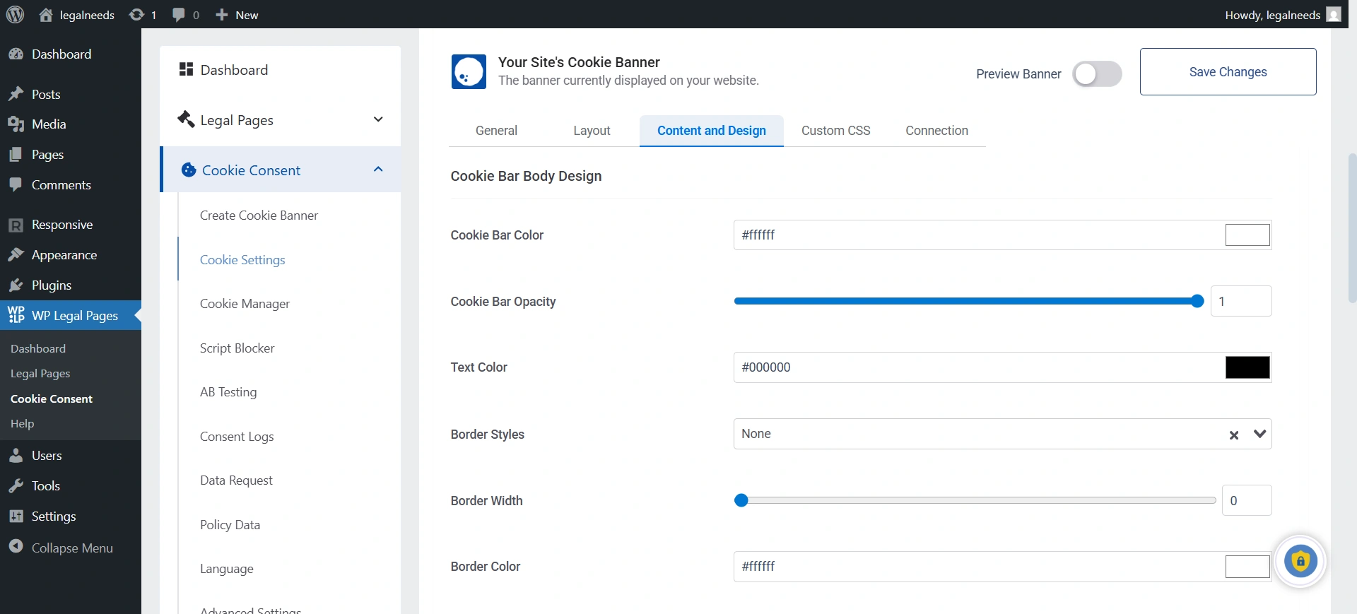Cookie Bar Body Design