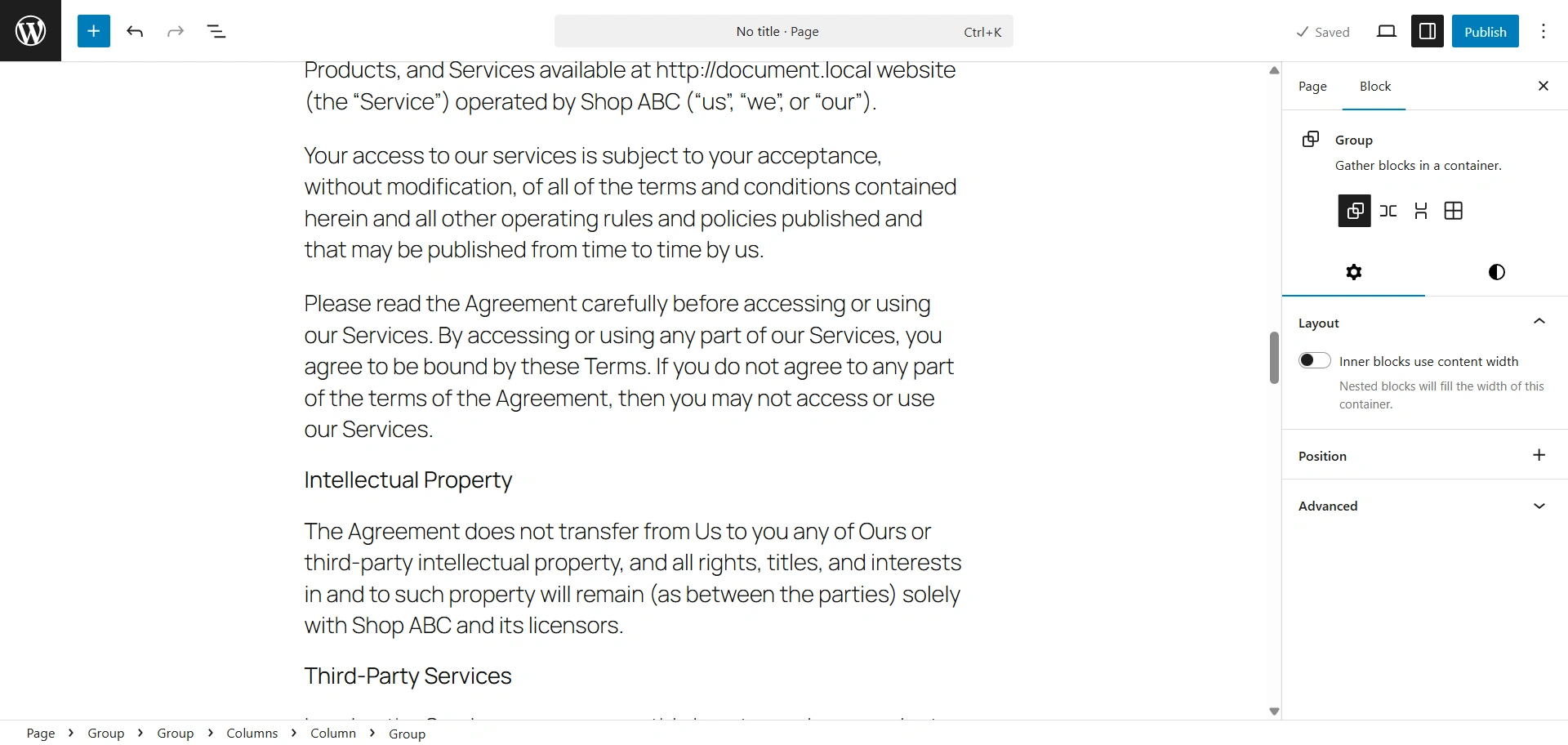 WPLP block added to your page