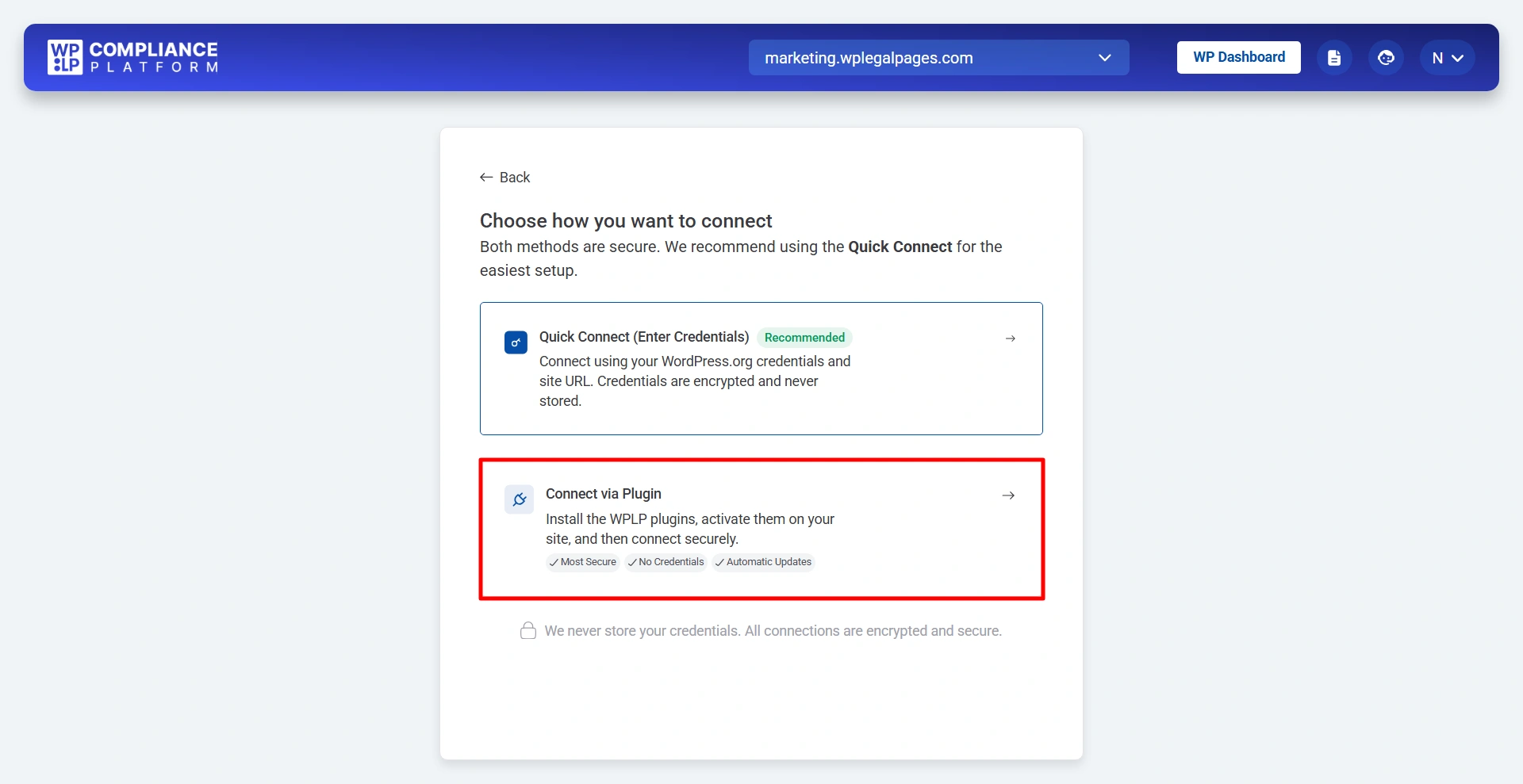 connect with plugin