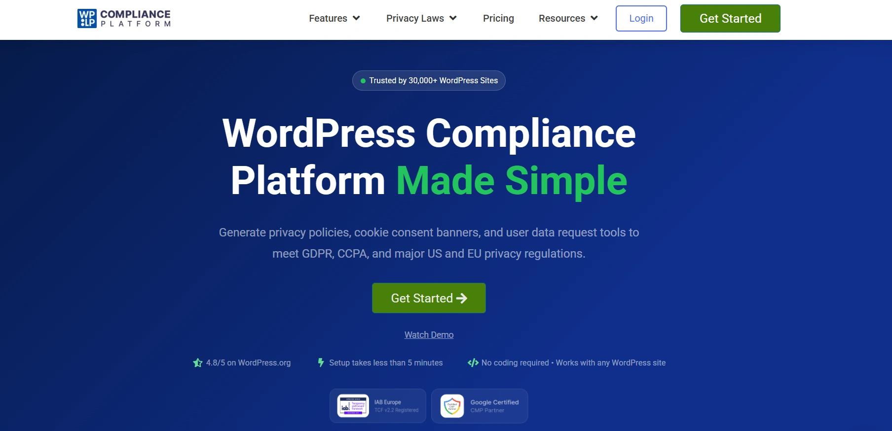 Create legal pages with WPLP Compliance Platform