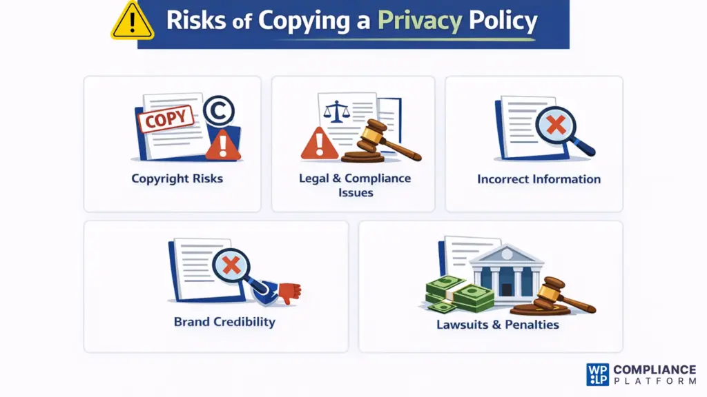 Risks of copying a Privacy Policy