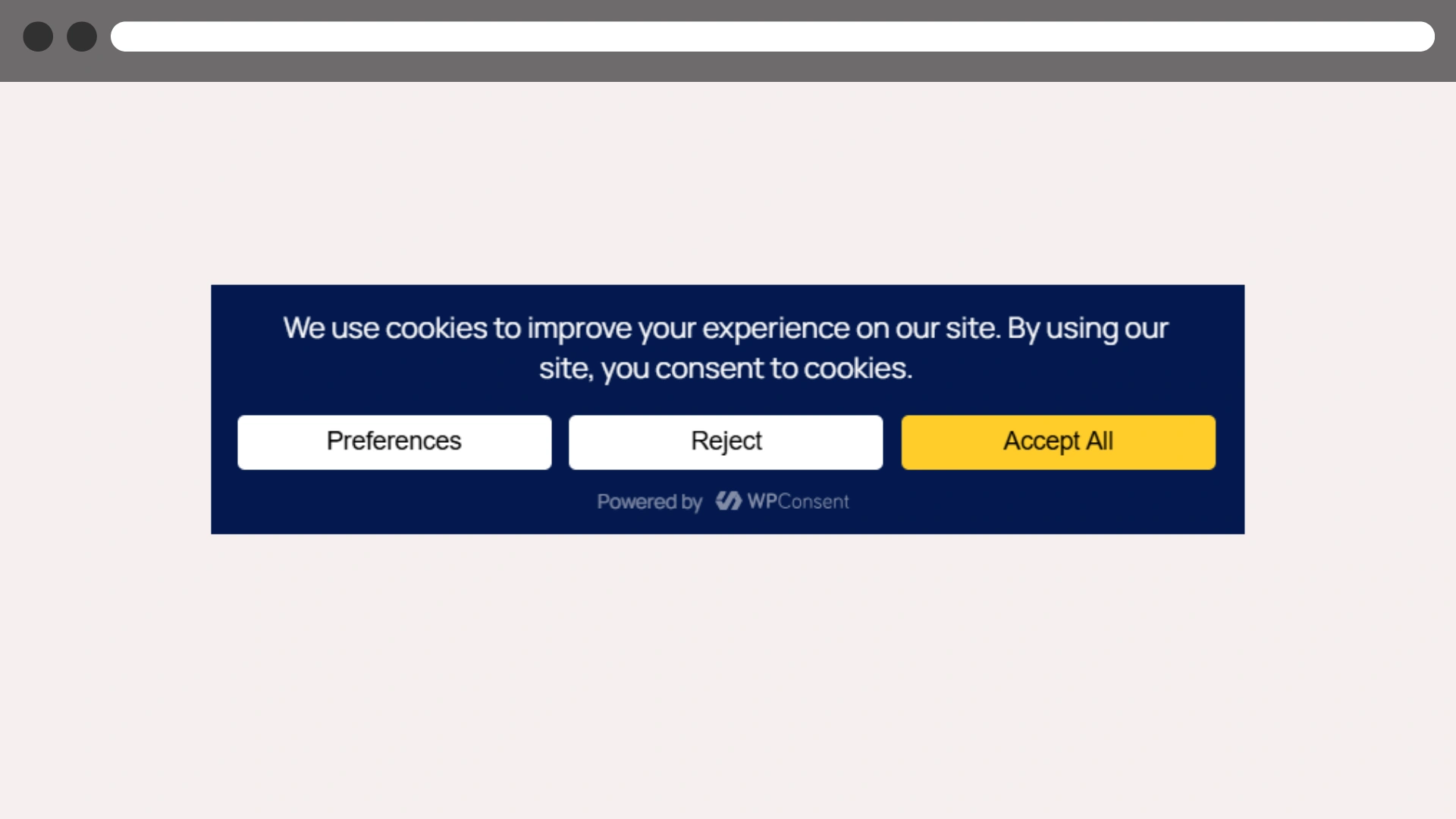 wpconsent Cookie banner